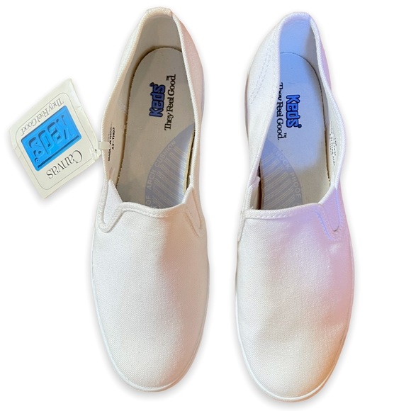 NWT Keds "They Feel Good" White Canvas Washable Shoes Size 8.5 - Picture 6 of 15